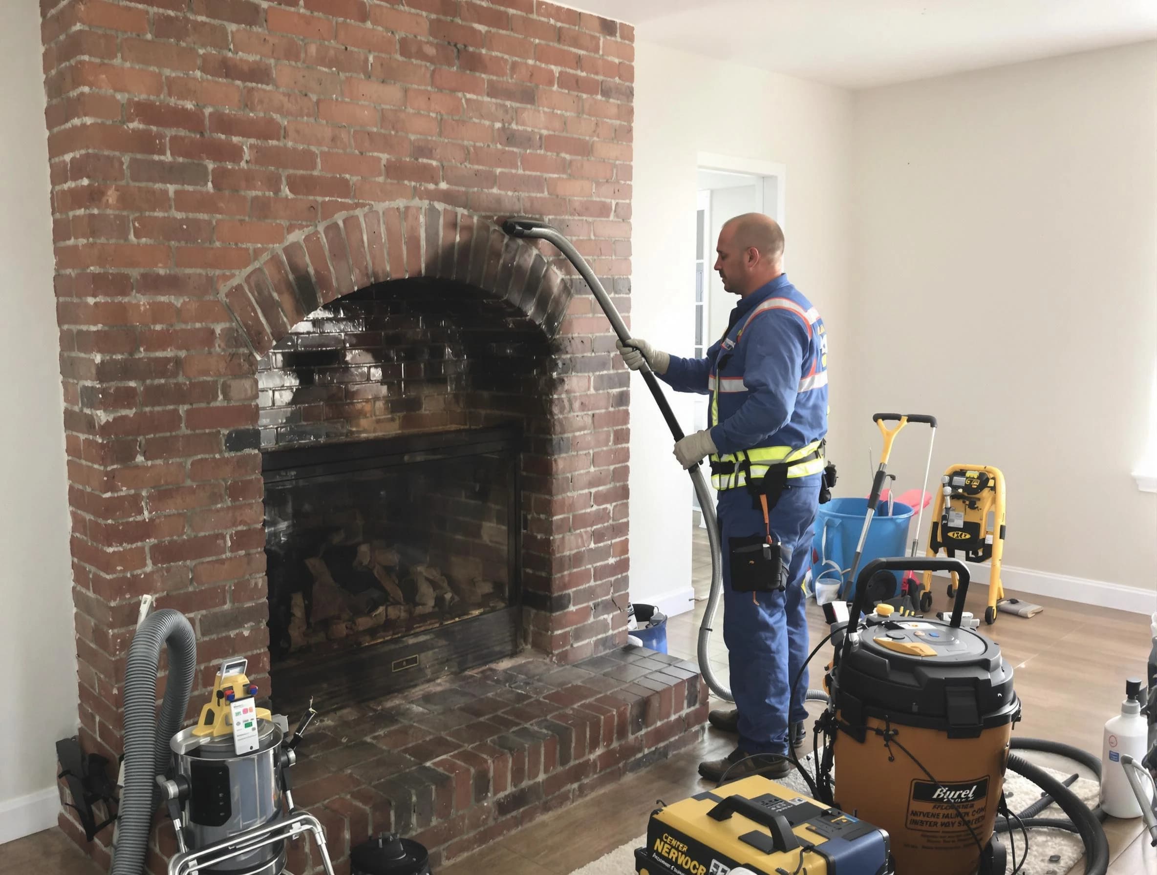 Milton Chimney Sweep expert performing detailed chimney sweep in Milton, MA