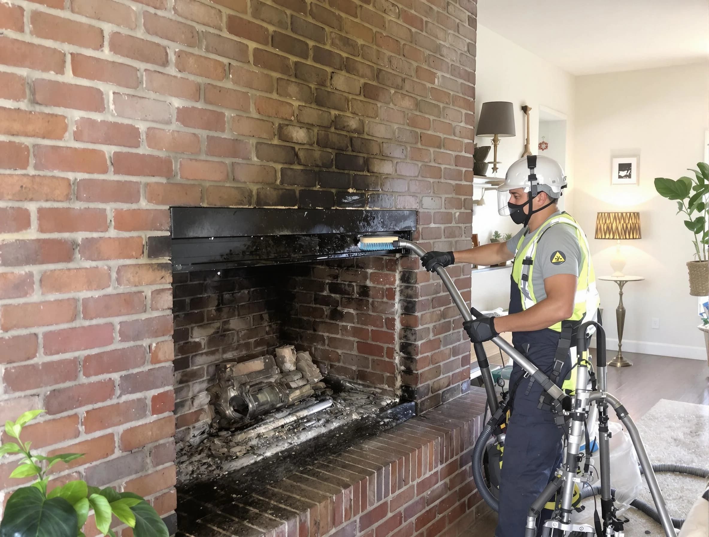 Milton Chimney Sweep providing fireplace cleaning services in Milton, MA