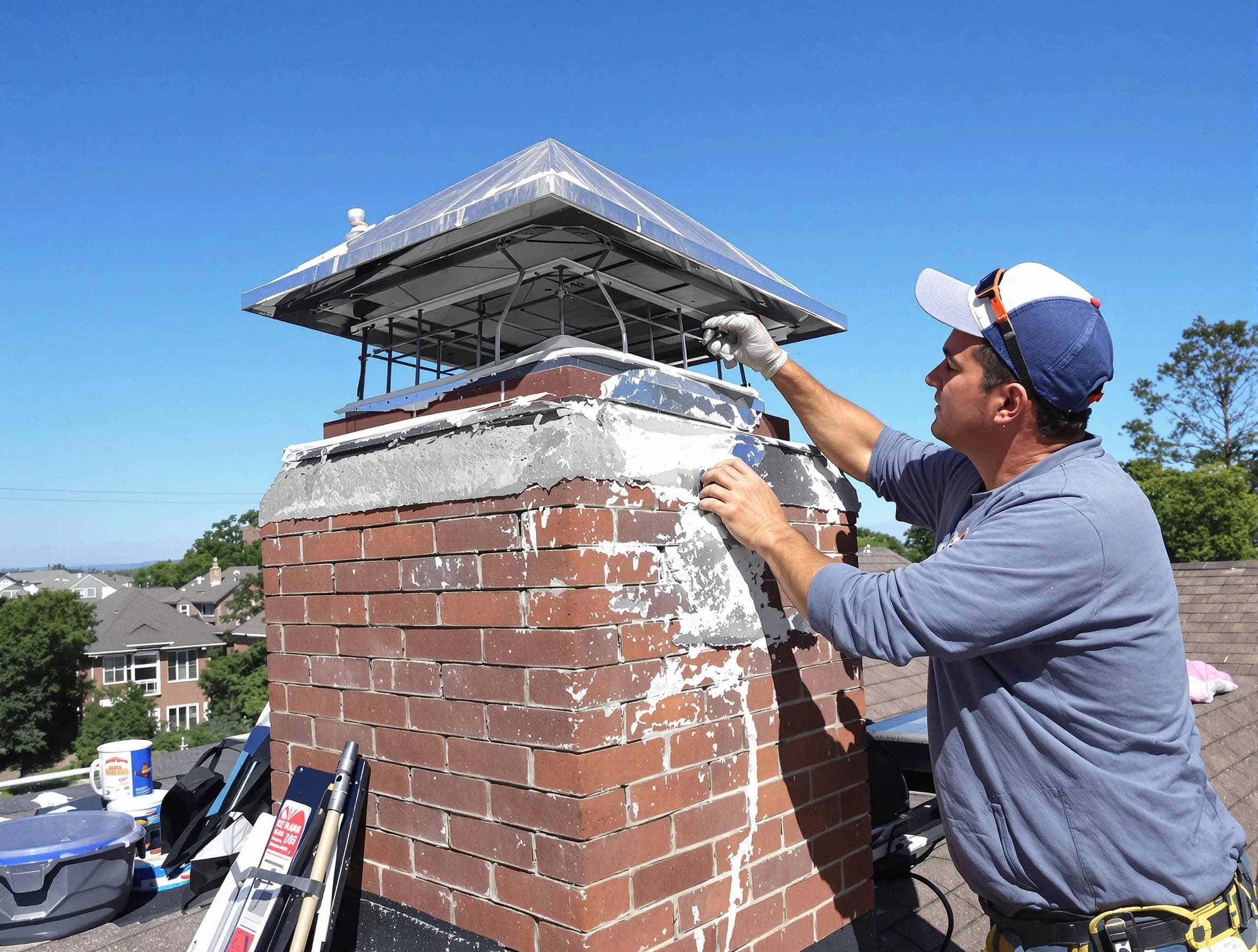 Chimney Crown Services service in Milton, MA