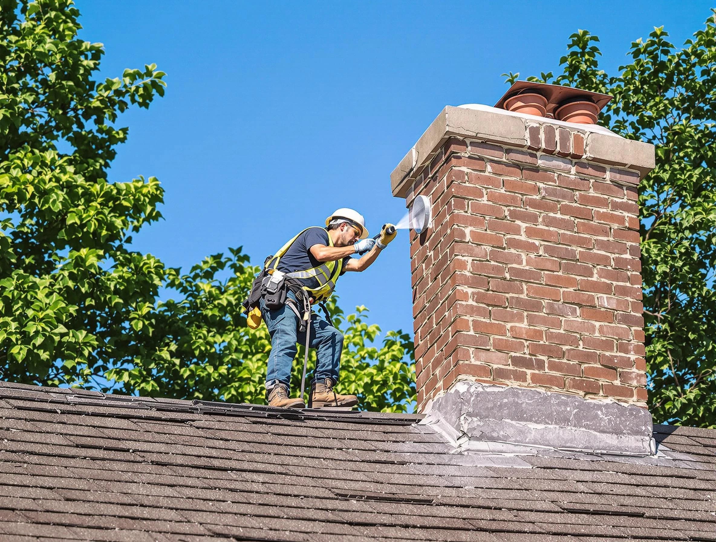 Milton Chimney Sweep performing an inspection with advanced tools in Milton, MA