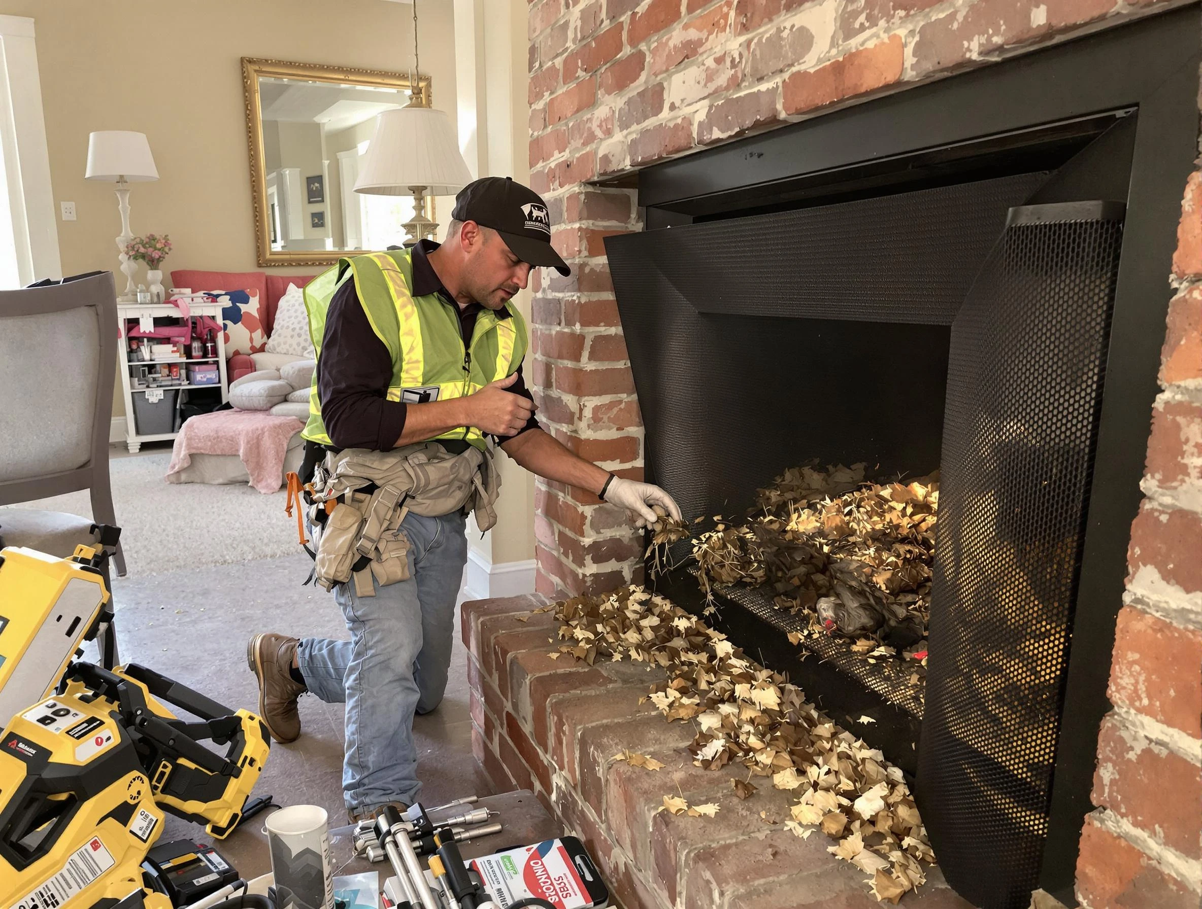 Safe screening installation by Milton Chimney Sweep in Milton, MA