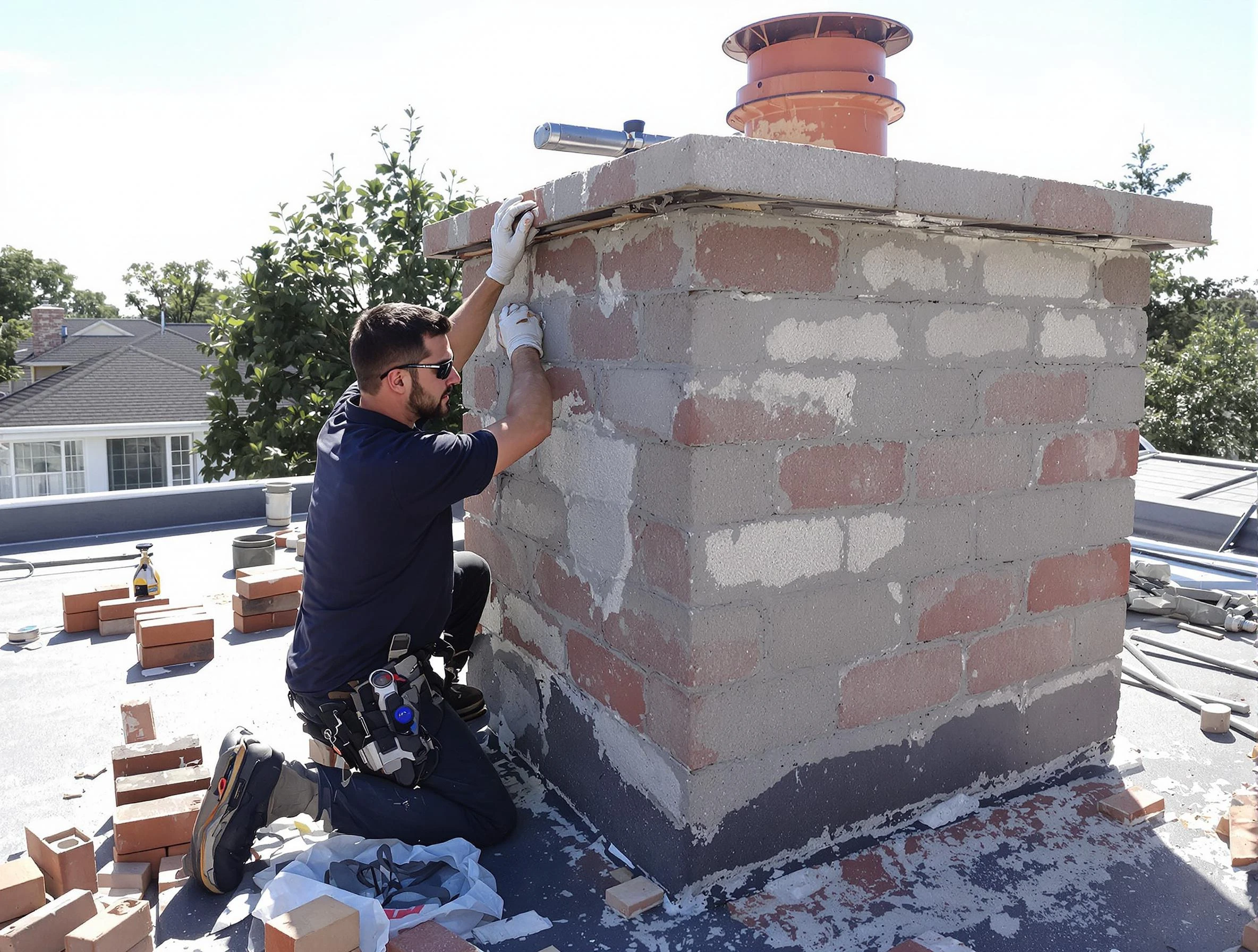 Advanced chimney repair process by Milton Chimney Sweep in Milton, MA