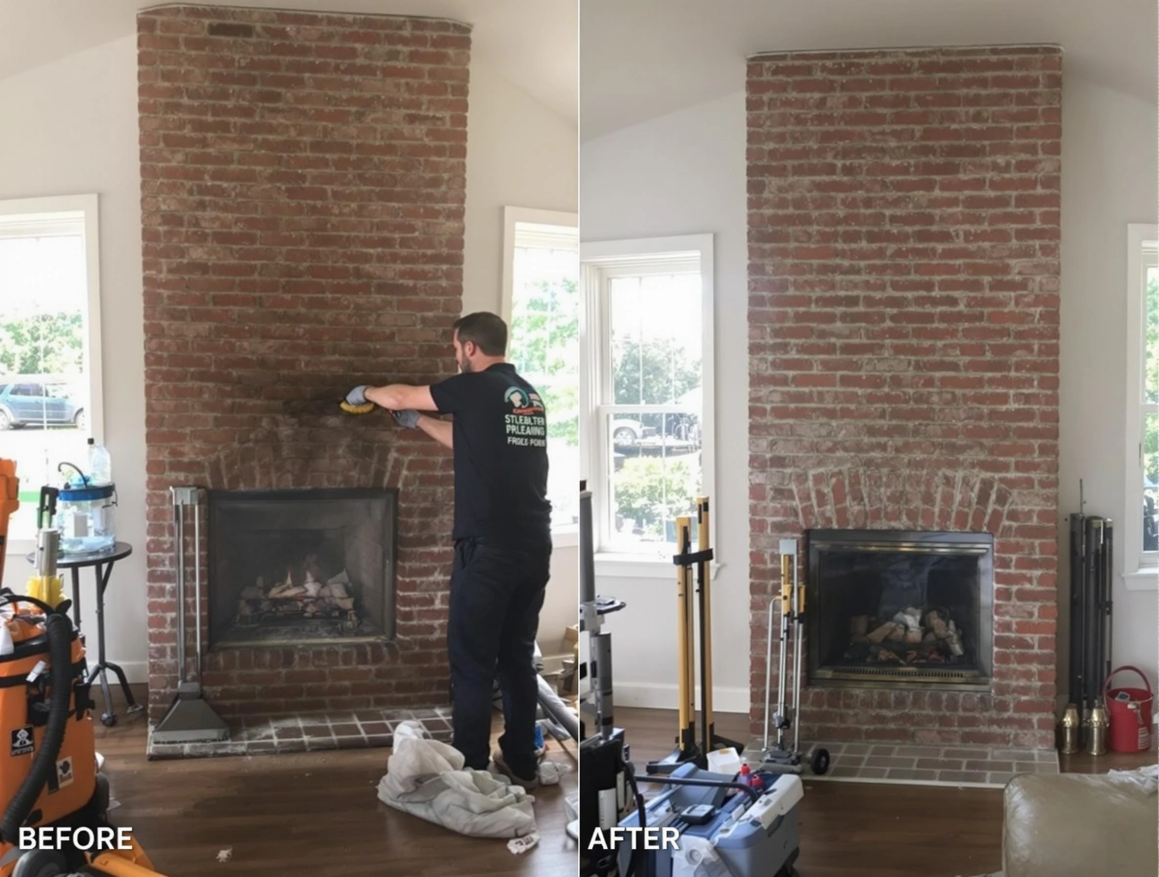 Finished chimney sweeping service by Milton Chimney Sweep in Milton, MA