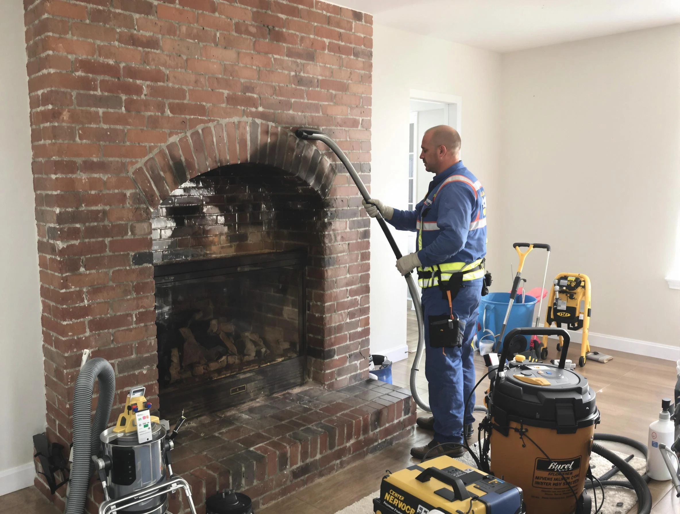 Milton Chimney Sweep expert performing detailed chimney sweep in Milton, MA