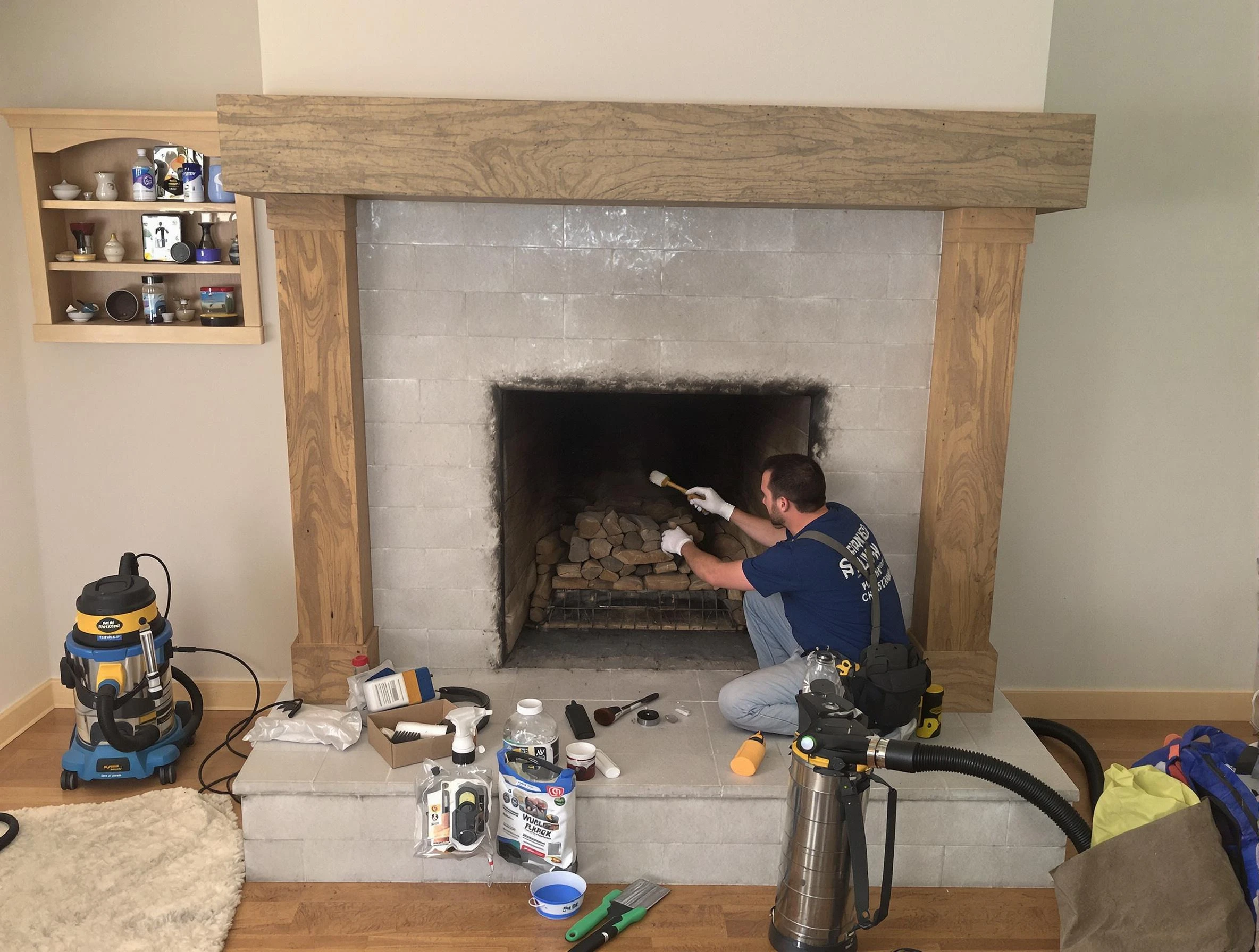 Detailed creosote removal process by Milton Chimney Sweep in Milton, MA